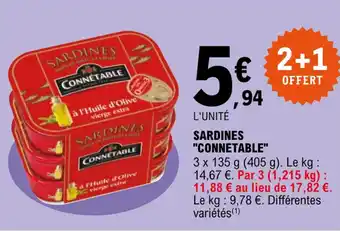 E.Leclerc "CONNETABLE" sardines offre