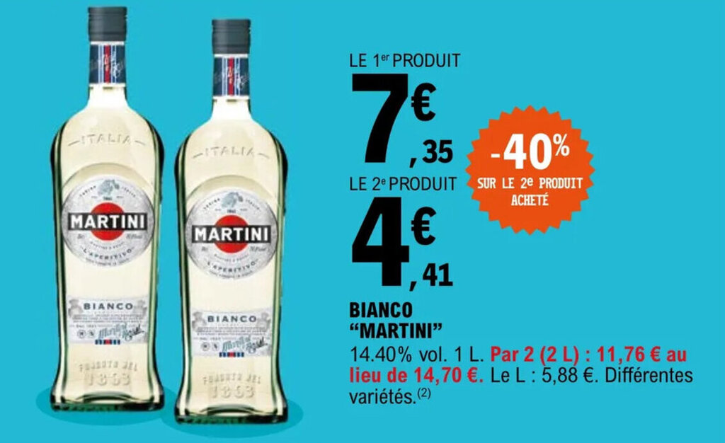 Promo "MARTINI" bianco chez E.Leclerc