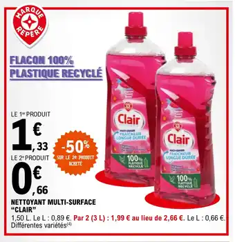 E.Leclerc "CLAIR" nettoyant multi-surface offre
