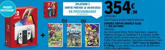 E.Leclerc Console switch (modèle oled) + 1 jeu au choix offre