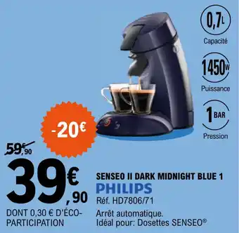 E.Leclerc Senseo II dark midnight blue 1 offre