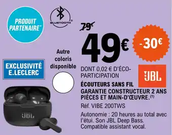 E.Leclerc Écouteurs sans fil offre
