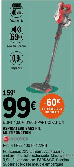 E.Leclerc Aspirateur sans fil multifonction offre