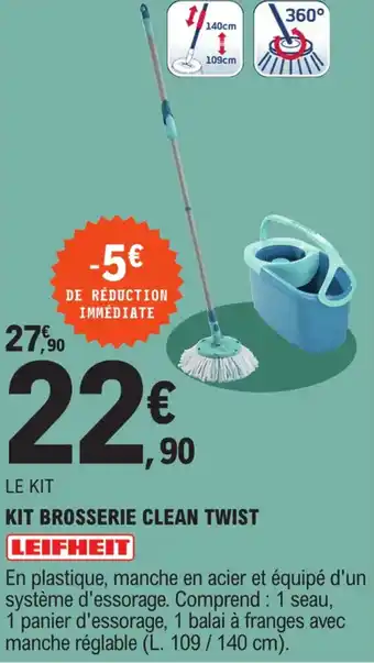 E.Leclerc Kit brosserie clean twist offre