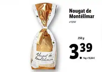 Lidl Nougat De Montélimar Favorina offre