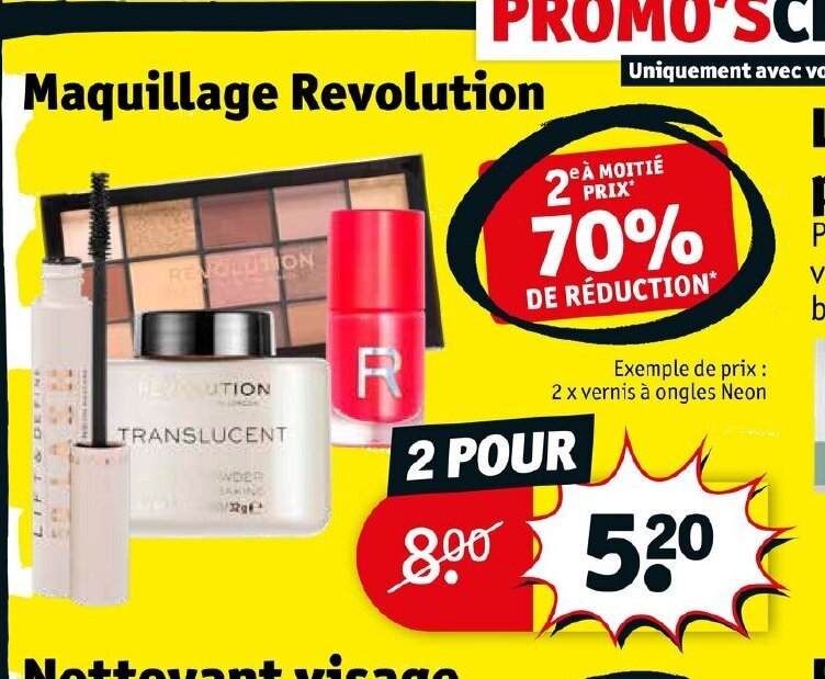 Promo Maquillage Revolution chez Kruidvat
