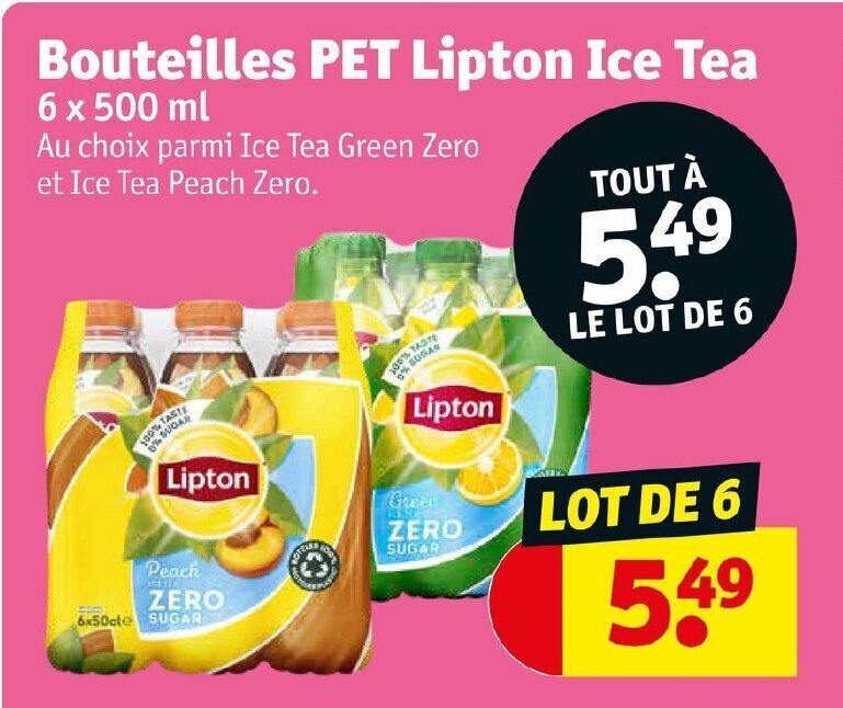 Promo Bouteilles Pet Lipton Ice Tea chez Kruidvat