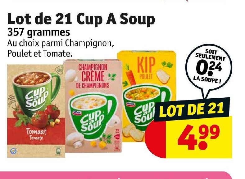 Promo Lot de 21 Cup A Soup chez Kruidvat