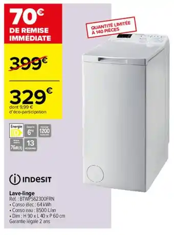 Carrefour Indesit Lave-Linge offre