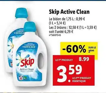 Lidl Skip Active Clean offre