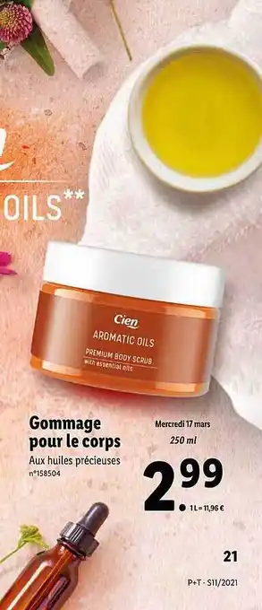 Lidl Gommage Pour Le Corps Cien offre