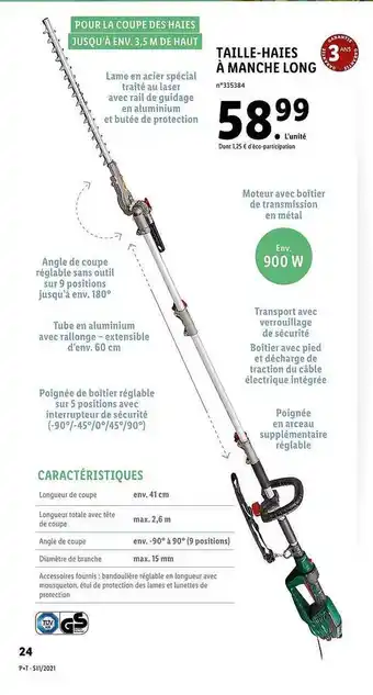 Lidl Taille-haies à Manche Long offre