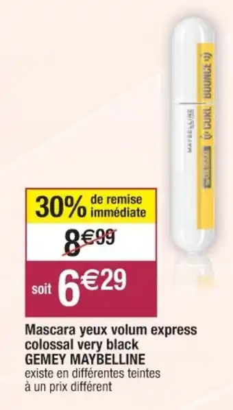 Mascara Yeux Volum Express Colossal Very Black Gemey Maybelline
