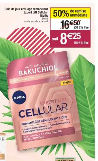 Cora x Carrefour Nivea Soin de Jour Anti-âge Remodelant Expert Lift Cellular offre