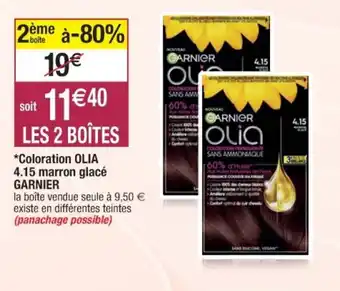 Cora x Carrefour Garnier Coloration Olia 4.15 Marron Glacé offre