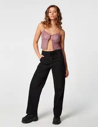 Pantalon cargo wide leg