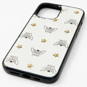 Claire's Coque de portable ailes  love  noires et blanches - compatible avec iphone® 12 pro max offre