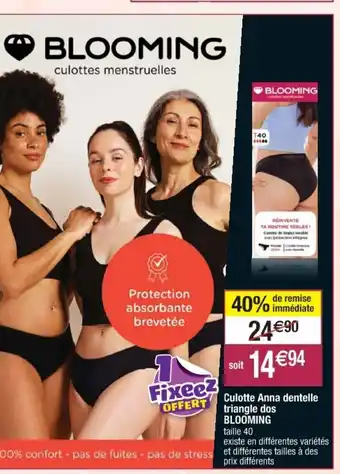 Cora x Carrefour Blooming Culotte Anna Dentelle Triangle Dos offre
