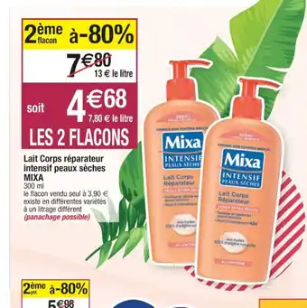 Cora x Carrefour Mixa Lait Corps Réparateur Intensif Peaux Sèches offre