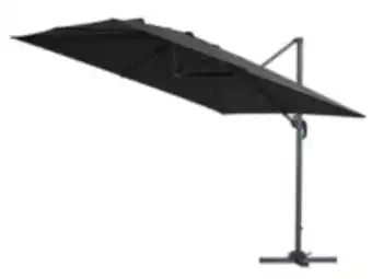 Parasol jardin déporté alu "sun 3" - carré - 3 x 3 m - noir