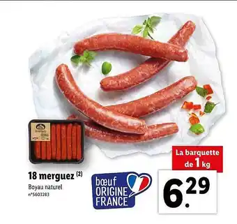 Lidl 18 Merguez offre