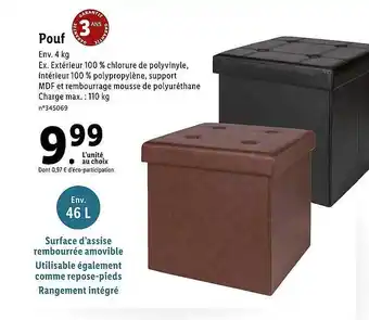 Lidl Pouf offre