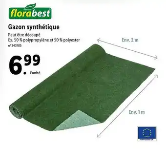 Lidl Gazon Synthétique Florabest offre