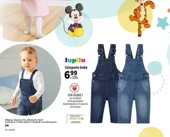 Lidl Salopette Bébé Lupilu offre