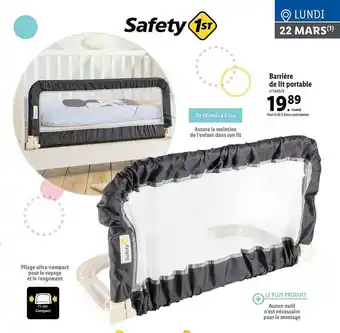 Lidl Barrière De Lit Portable Safety 1st offre