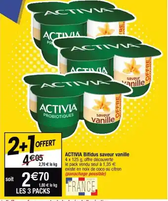 ACTIVIA bifidus saveur vanille