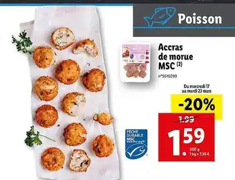 Lidl Accras De Morue Msc offre
