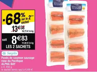 Cora x Carrefour ALPHA BAY pavés de saumon sauvage rose du pacifique offre