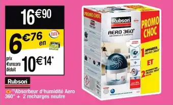 RUBSON absorbeur d'humidité aero 360 + 2 recharges neutre
