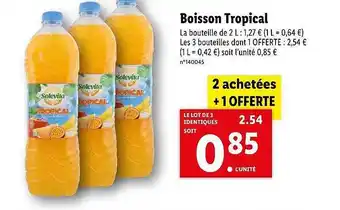 Lidl Boisson Tropical Solevita offre