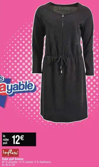 Cora x Carrefour Robe pull femme offre