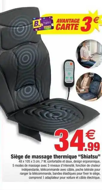 Bazarland Siège de massage thermique offre