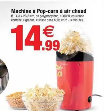 Bazarland Machine à pop-corn à air chaud offre