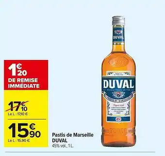 Carrefour Market Pastis de marseille duval offre