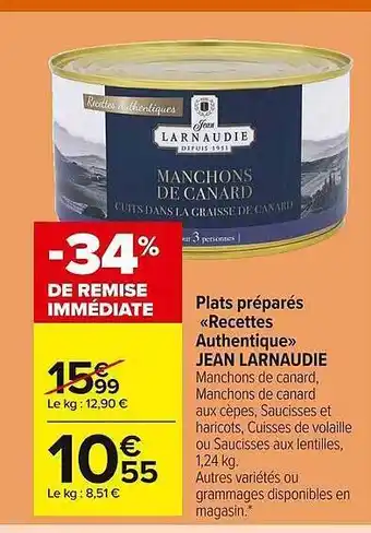 Carrefour Market Plats préparés offre