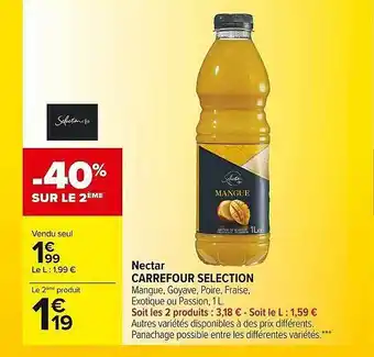 Carrefour Market Nectar carrefour selection offre