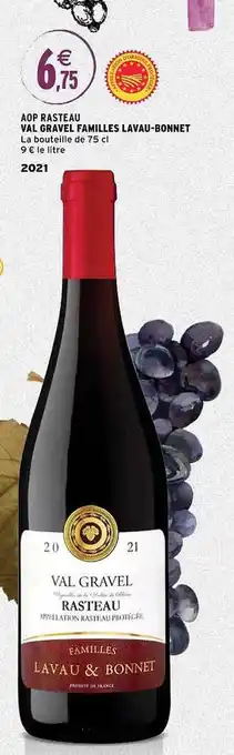 Intermarché Aop rasteau val gravel familles lavau-bonnet 2021 offre