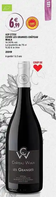 Intermarché Aop fitou cuvée les granges château wiala 2019 offre