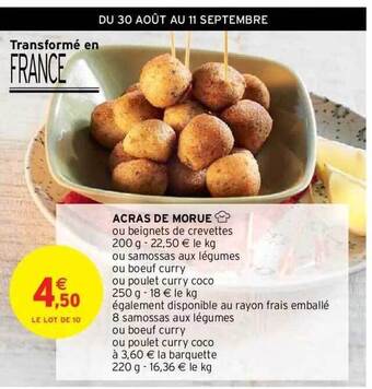 Intermarché Hyper Acras de morue offre