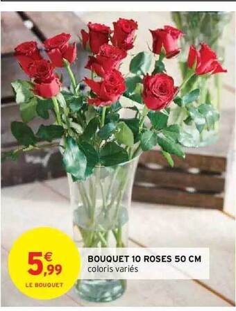 Intermarché Hyper Bouquet 10 roses offre
