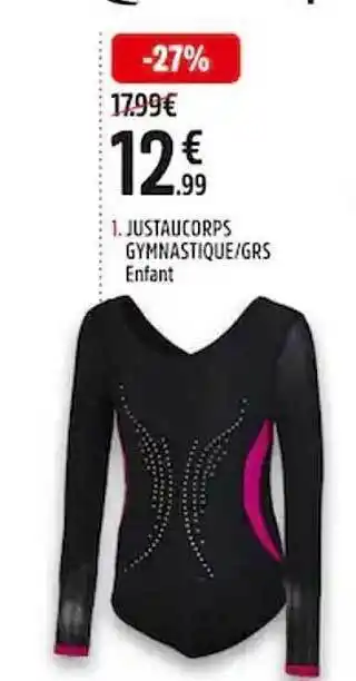 Intersport 1. justaucorps gymnastique grs enfant offre