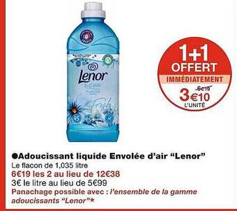 Monoprix Adoucissant liquide envolée d'air lenor offre