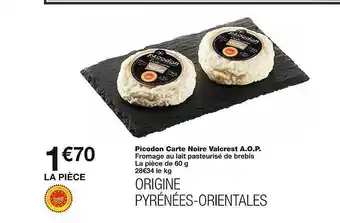 Monoprix Picodon carte noire valcrest aop offre