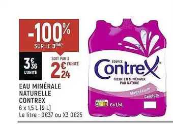 Spar Eau minérale naturelle contrex offre