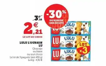 Super U Lulu l'ourson lu offre