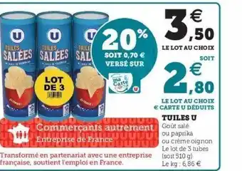 Super U Tuiles u offre